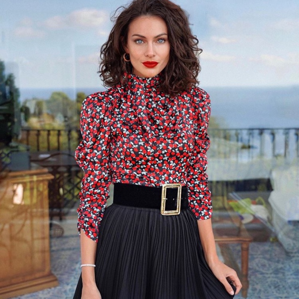 ZARA Floral Printed Blouse